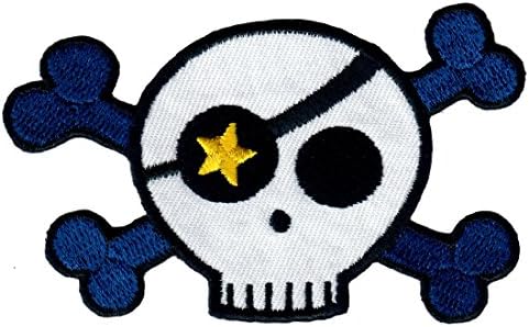 Patchmommy Pirate Skull and Bones Patch, Iron On/Sew - Applikes за деца деца