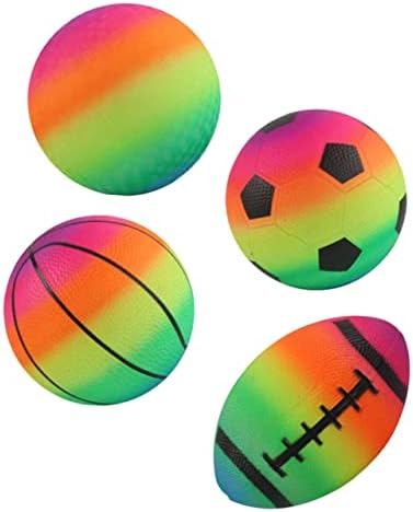 Toyvian 8 PCS Rainbow Sports Ball Детска кошаркарска фудбалска играчка ПВЦ деца играчки за деца