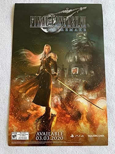 Final Fantasy VII - 11 X17 D/S Оригинален промо видео игра за видео игри SDCC 2019