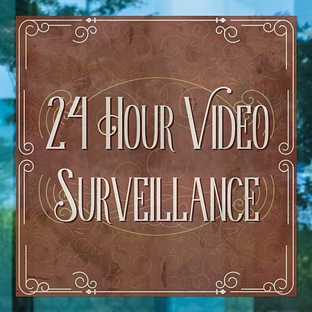CGSignLab | 24 -часовен видео надзор -викторијанска картичка Влечење на прозорецот | 24 x24