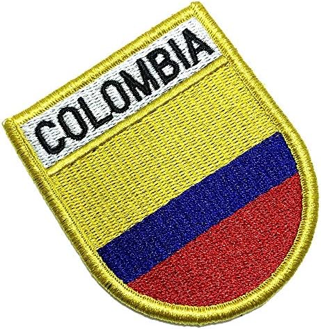 BP0049EV 01 BR44 Колумбија знаме извезено лепенка до униформа, велосипедист велосипедист, кимоно, затворање на контакт