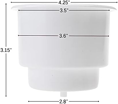 Држачи за пластични чаши од Ерфо, бело вдлабнато во држачи за пијалоци со дренажа за морски чамци автомобил РВ