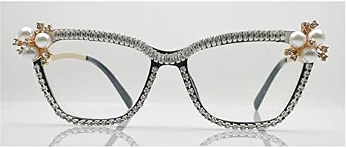 Вилахра преголема квадратна мачка око дами Презбиопија читател Дијамант rhinestone очила дами што ги разгледуваат очилата за читање