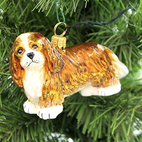 Радоста на светот колекционерски украс Европски разнесени стакло миленичиња, крал на кавалиер Чарлс Бленхајм