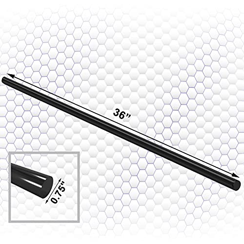 Simond Store - Delrin - Acetal Copolymer Rod Rod, должина од 3/4 дијаметар x 36 - непроирно црно