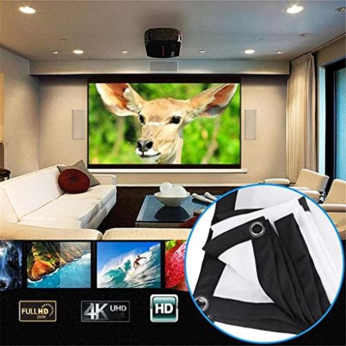 PBKINKM 3D Wallид монтиран Проекциски екран платно предводена од проектор со висока осветленост 120 инчи-60инч за домашно кино