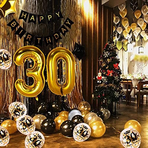 32 инчи злато 30 број џамбо фолија Милар хелиум балони за забави за декорација на балони одлично за 30 -ти роденден или 30 -ти