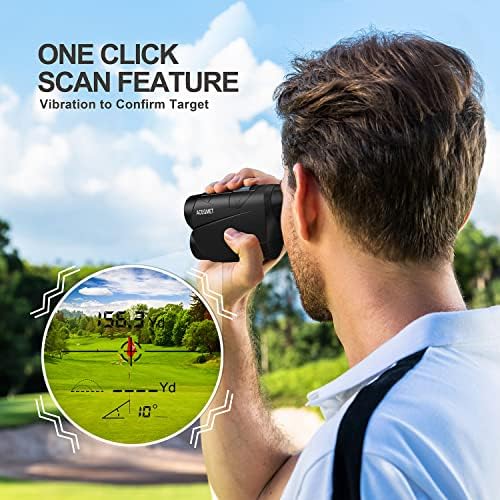 Acegmet Golf Rangefinder, USB -опсег за полнење Пронаоѓач голф, 650 јарди Пронаоѓач на опсег на голф, заклучување на знамето и