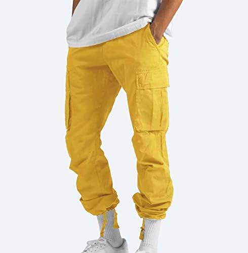 lcepcy товарни панталони за мажи опуштени вклопени еластични половини на отворено панталони обични лесни џогери со права