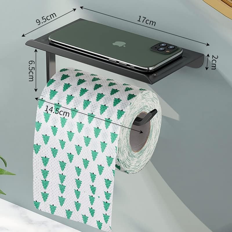 Феер кујнски wallид монтиран за тоалетна хартија за тоалетна хартија решетка за решетки со додатоци за бања со послужавник
