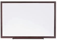 Лорел 84167 табла за суво-бришење, рамка од дрво, 3-метри x2-ft, кафеава/бела боја