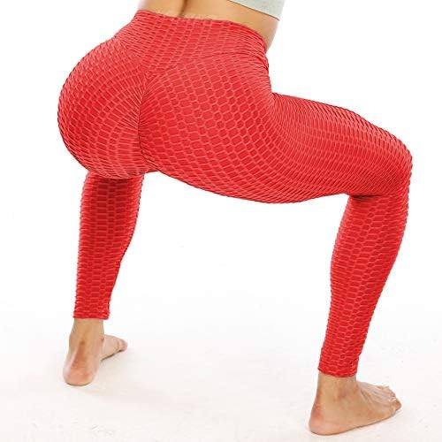 Yoeore jome ruched butt лифт хеланки со високи половини јога панталони текстура за пикани тренинзи за тренингот хулахопки