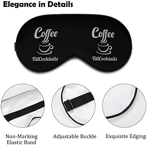 Кафе до коктели мека маска за очи Ефективно засенчување маска за засенчување удобност слепило со еластична лента за прилагодување
