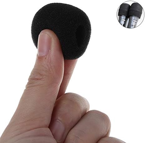 Xisaok 5pieces црна микрофон слушалки за пена сунѓер за шофершајбна микрофон