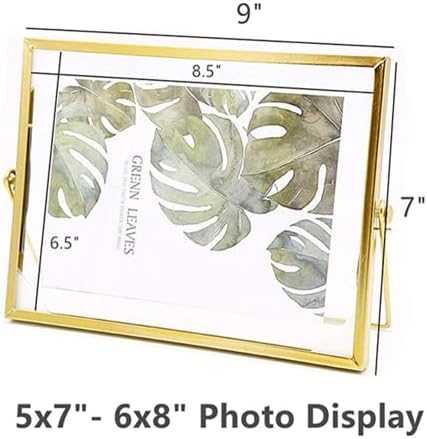 Декор на рамка за злато со Plexiglas Desk Plays 5x7 до 6x8 Рамки за слики на десктоп, гроздобер стил ， за фотографии, уметнички дела