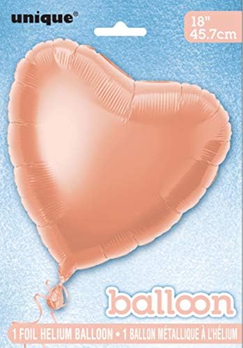 Срцева Фолија Партија Балон-18 | Розово Злато | 1 Компјутер