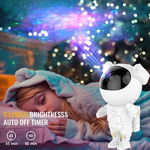 Никајет Ѕвезда Проектор Галакси Ноќно Светло, Роденденски Подароци Играчки за 2-10 Годишни Момчиња Девојки-Астронаут ЅВЕЗДЕНА