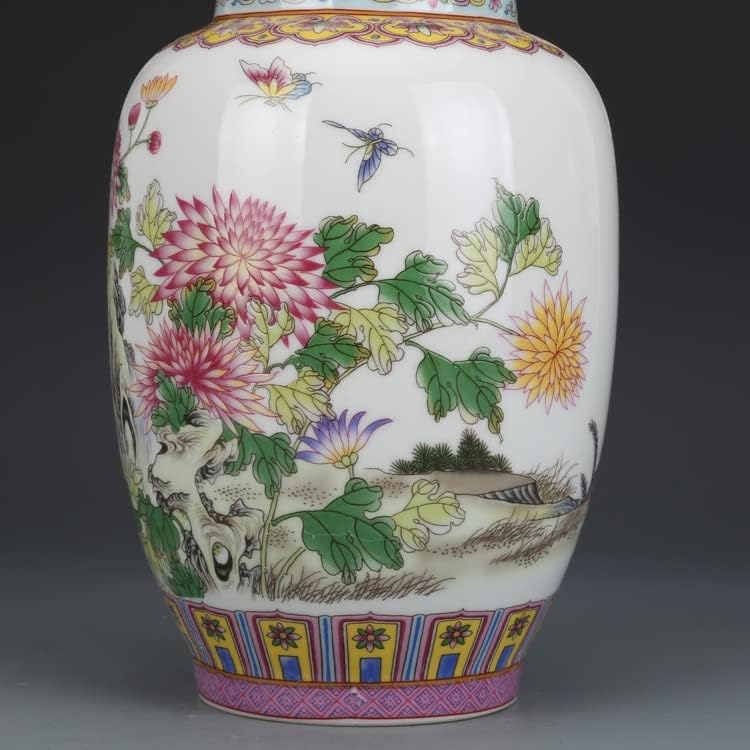 Irdfwh емајл хризантема покриена сад чај тегла Античка колекција Антички Jingdezhen порцелански украси