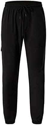 Машки лесни панталони Брзи суви џогери пешачки панталони со џебови од патент