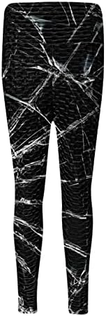 Хеланки со високи половини за жени атлетски меки меки плен тесни печатени панталони за трчање велосипедска јога