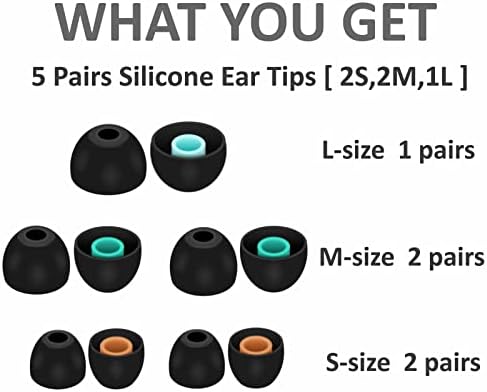 Совети за уво со а-фокус пупки поставени за WF-1000xm4 WI-XB400 WF-C500 замена Силиконски слушалки за слушалки на ушите на слушалките што