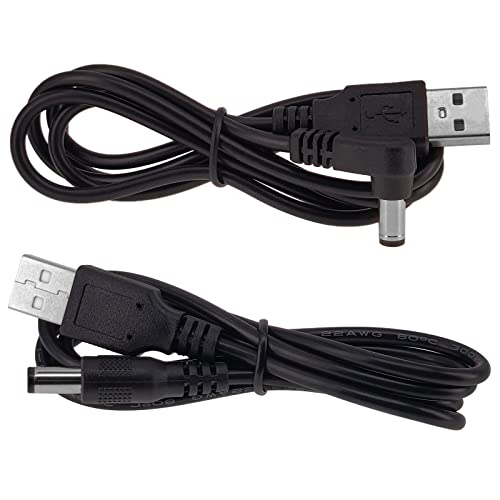 USB ДО DC 5, 5x2, 1mm Кабел За Напојување, Yeebline 2-Пакет 3FT USB 2.0 Тип Машки ДО DC 5.5 x 2.1 mm DC 5v Приклучок За Напојување