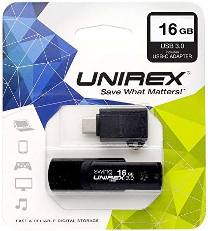 Unirex USCW - 316S USB 3.0 Флеш Диск СО USB-C Адаптер 16gb