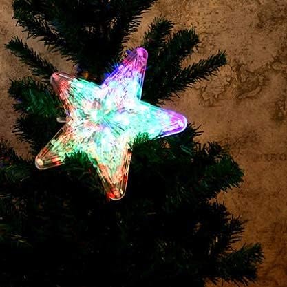 Маотопком Топер ЗА Новогодишна Елка Предводена Од Врвот На Ѕвезденото Дрво, 9 Чисти Ѕвездени Светла За Украсување На Горниот Дел Од Новогодишната