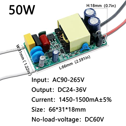 Возач на LED KRIVS LED 50W 40W 30W 20W 24W 24-36V напојување на електрична енергија Константна контрола на осветлување Трансформатори на голи табла