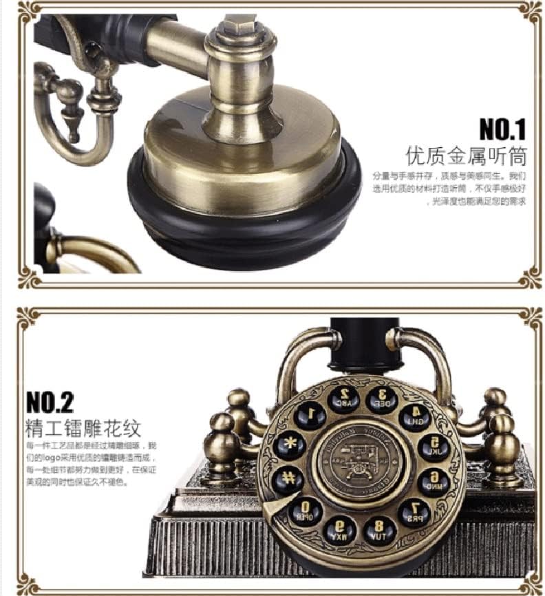 Хукаи класичен антички телефонски гроздобер телефон фиксен телефон