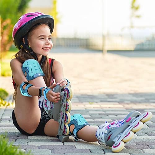 Bosoner Детска/младинска рампа на коленото подлога за лактот заштитни опрема поставени за ролери велосипедизам BMX велосипед скејтборд вметнувани
