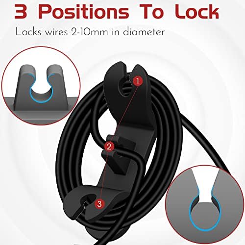 Организатор на кабел за уреди - Надграден патентиран ознака 3 пакет со уреден држач за завиткување на кабелот за завиткување на кабелот за ветровито