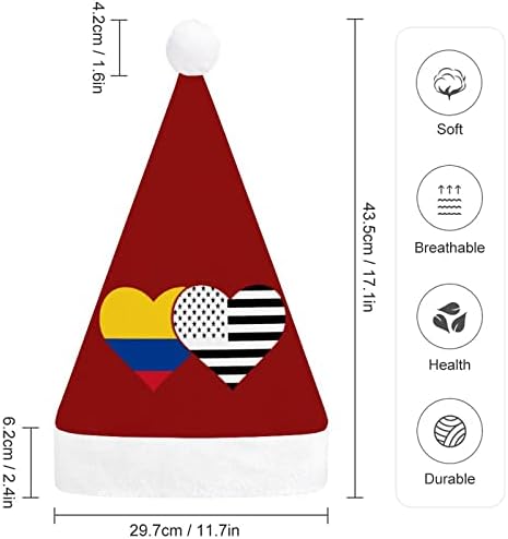 Колумбиско Знаме И Црно Американско Знаме Божиќни Капи Рефус Возрасни Капи Божиќна Капа За Празници Божиќни Забави