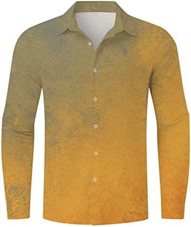 Xxzy есенски кошули за мажи мажи есен зимски сингл на дојка, обичен лаптол, целосна печатена плажа лабава маичка за џемпери