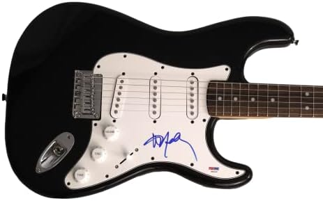 WILLIE NELSON SIGNED AUTOGRAPH FULL SIZE BLACK FENDER STRATOCASTER ELECTRIC GUITAR WITH PSA/DNA AUTHENTICATION - RED HEADED STRANGER,