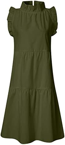 Облечи плус големина, женски без ракави се облекуваат лабава мини -летна фустан