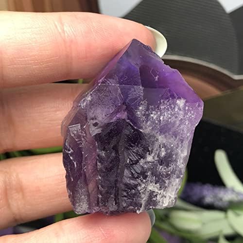 Tesslo Crystal Rough Home Decor, природен пурпурен кристал суров камен, кварц примерок кристал суров камен, подароци за декорација на риба