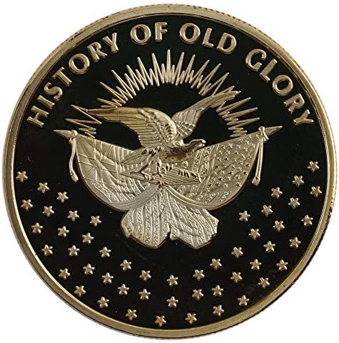 Знаме На Бетси Рос Златна Монета Еморијална Континентална Средба 1777 Соединетите Држави Колекција На Историја Комеморативни Позлатени