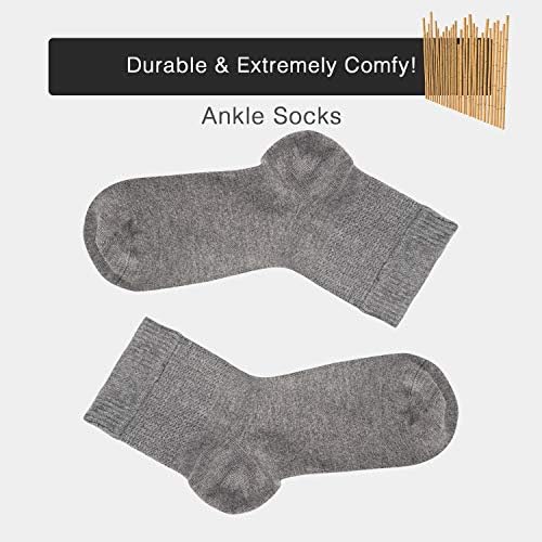 Cosyfeel дијабетични чорапи жени изгубени дијабетични чорапи на глуждот бамбус чорапи за жени беспрекорни пети и необврзувачки врв, 4 пара меки