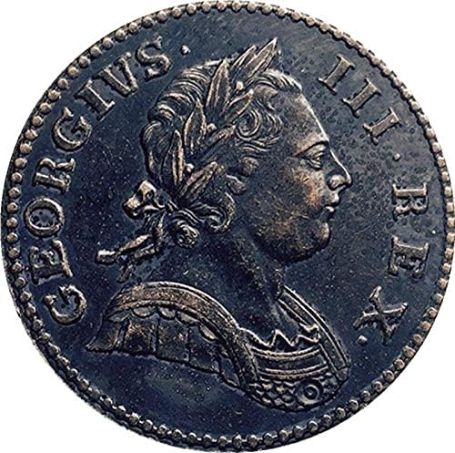 1770 Британска монета чиста збирка на занаетчиска колекција на рустикална монета комеморативна монета