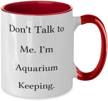 Не зборувај со мене. Јас сум аквариум. Два тона 11oz кригла, чаша за чување на аквариум, убави подароци за чување на аквариум,
