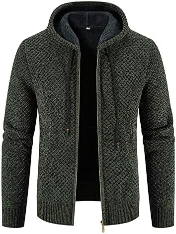 Мажи модни дуксери карирани плетење со палто џемпер топло цврста боја јакни врвови дуксери пуловер