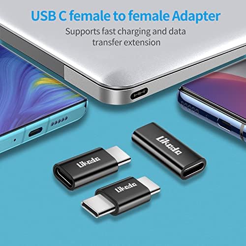 USB C -женски до женски адаптер, USB C 3.1 Адаптер за двојки за двојки и USB C машки до машки/ машки до женски адаптер поддршка за брзо