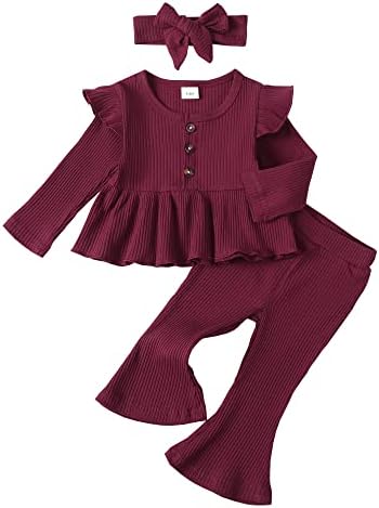 Бебе девојче облека дете Девојче девојче симпатична облека со долги ракави кошула со цврсти панталони бебе девојче есен зимска облека