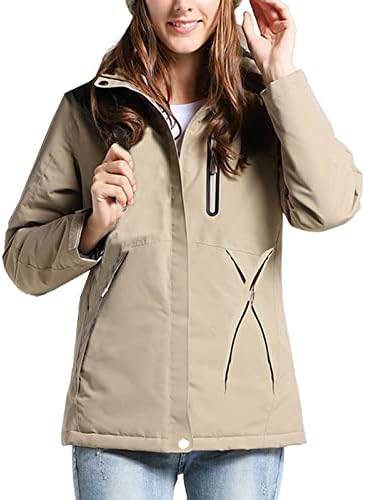 Површина на палто 3 USB жени со кадифена капа и јакни за греење со одвојливи ветерници за пешачење јакни за жени