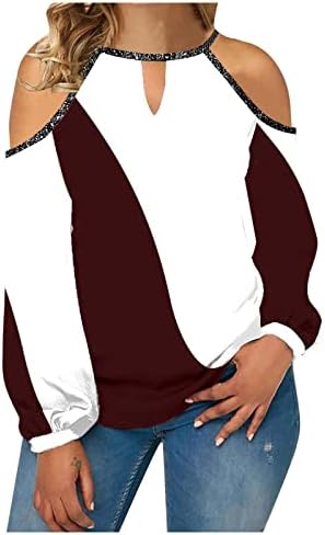 Maseенски модни тенок блузи надвор од рамото секојдневно тркало на вратот џемпер врвни класични кошули со долг ракав