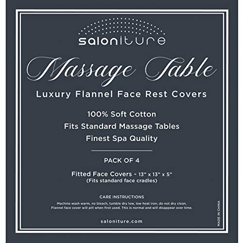 Салони со 4 -пакувања премиум памучни фланели на лакови за лице - мека памучна маса за масажа на табела за масажа на лулка - бело