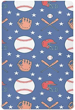 Бејзбол мекобол спортски чаршафи за девојчиња за момчиња пакуваат и играат листови преносни мини вградени креветчиња за креветчиња за стандардни креветчиња и душ