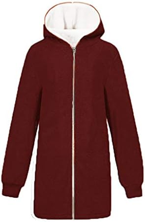 Плус големина Зимски палта за жени Топло бушава обвивка цврста преголема меки качула јакни за надворешна облека Парка