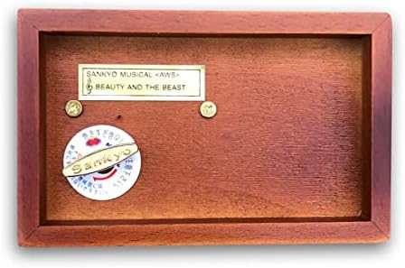 Binkegg Play [Howl's M0wing Castle] Браун Дрвен шуплива кутија за накит Музичка кутија со музичко движење „Санкио“
